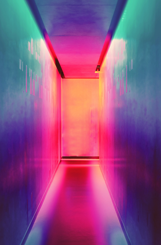 neon hallway