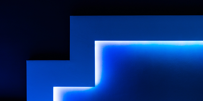 Abstract blue steps