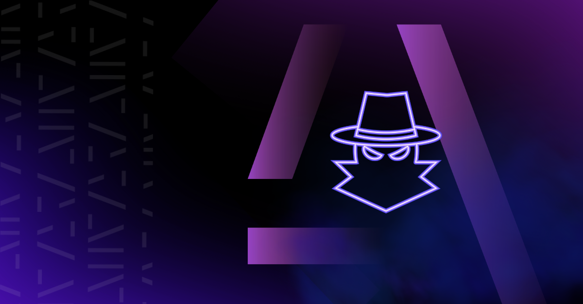 cyber criminal outline on purple background
