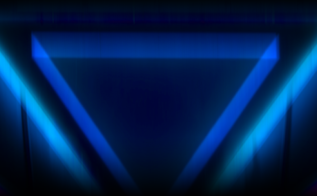 Blue abstract triangle